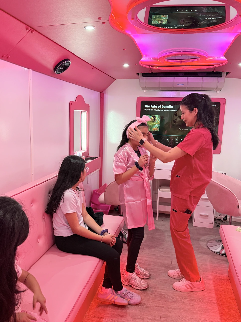 Glow and Glam Spa Bus