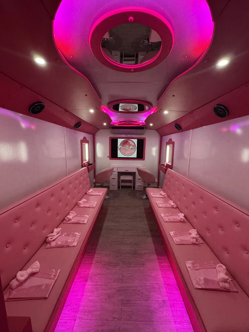 Glow and Glam Spa Bus